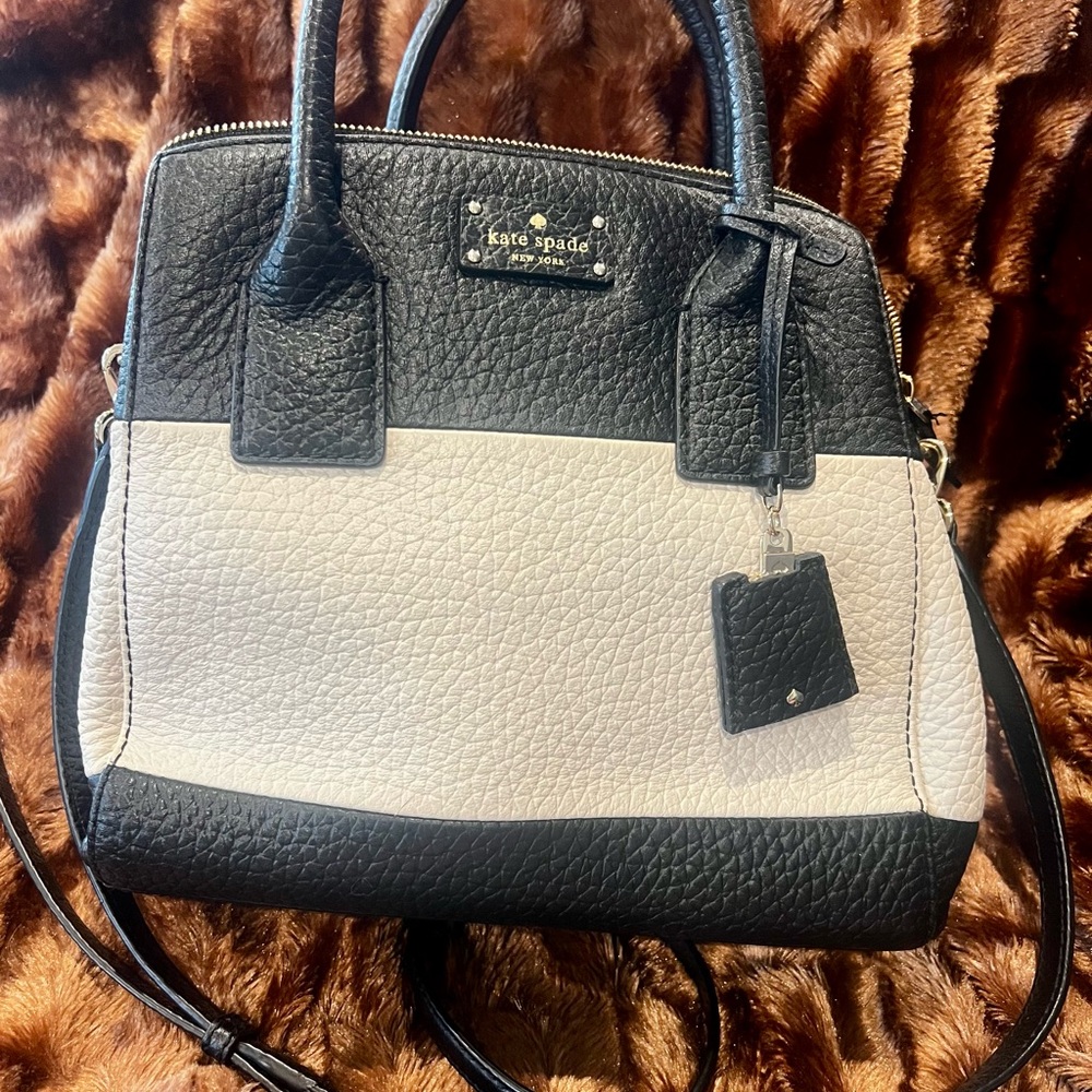 Kate Spade Black and Cream Satchel